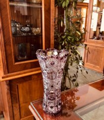 Color-cut crystal vase - Height 15cm