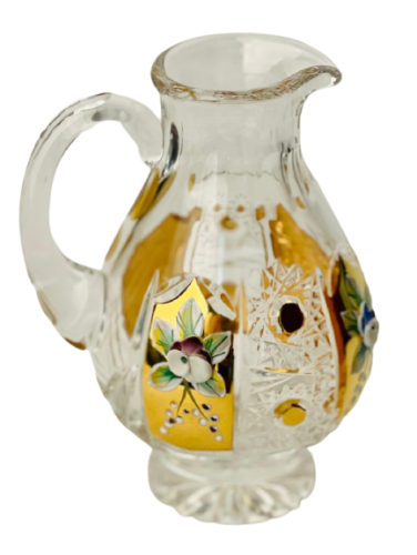 Broušený pozlacený džbánek - Výška 13cm