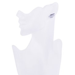 Stříbrné náušnice Crystal Wings, andělská křídla s křišťálem Preciosa