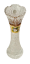 Jarrón de cristal tallado dorado - Altura 23cm