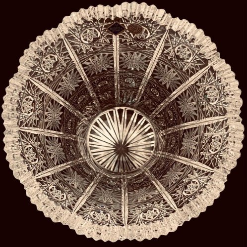 Jarrón de cristal tallado - Altura 30cm