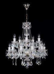Crystal chandelier 1740-10+5-NK with 1 baseplate