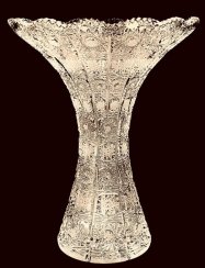 Cut crystal vase - Height 25cm