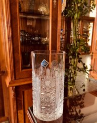 Cut crystal long drink glasses - set of 6pcs - Height 14cm/380ml