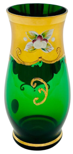 Vase decorated with high enamel - Height 16cm