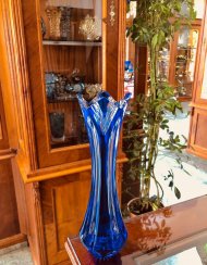 Barevná broušená váza - Výška 25cm