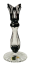 Broušený barevný svícen - Výška 18cm