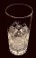 Vasos largos de cristal tallado - juego de 6 piezas - Altura 15cm/350ml