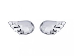 Stříbrné náušnice Crystal Wings, andělská křídla s křišťálem Preciosa