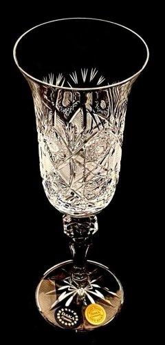 カットクリスタルシャンパングラス - 6個セット - 高さ21cm/150ml