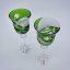 Engraved luxury wine glasses (Green) - set of 2pcs
