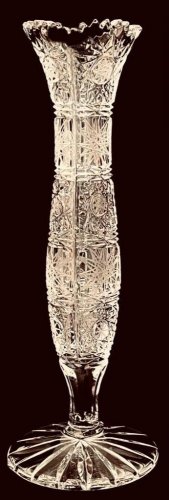 Jarrón de cristal tallado - Altura 20cm