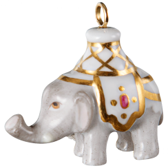 Animal Pendant Elephant White