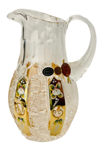 Broušený pozlacený džbán - Výška 23cm/1300ml