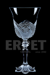 Cut crystal wine glasses - set of 2pcs