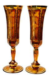 Paneled champagne glass - set of 2pcs - Height 22cm/140ml