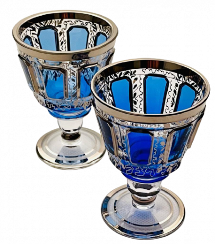 Paneled liqueur glass - set of 2pcs - Height 8cm/80ml
