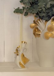 Naturofantastic Candlestick. Golden Lustre