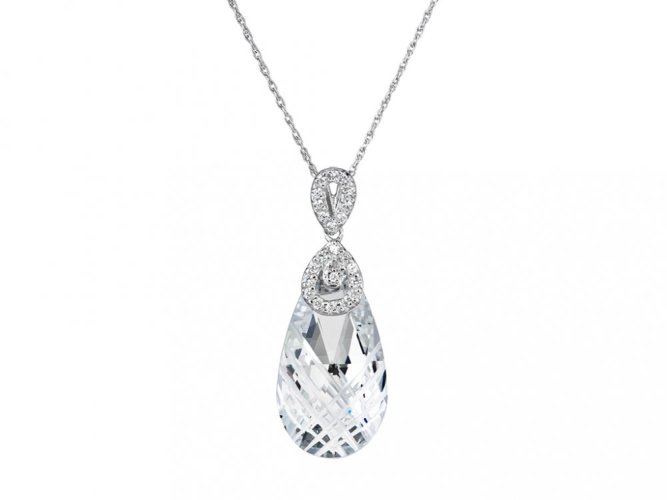 Stříbrný přívěsek Perfect Brilliance s českým křišťálem Preciosa