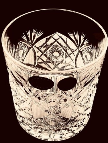 切割水晶威士忌酒杯 - 一套6只 - 高度9厘米/320毫升