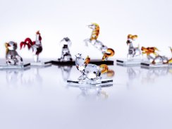 Skleněná figurka Vepř - čínský zodiak z českého křišťálu Preciosa