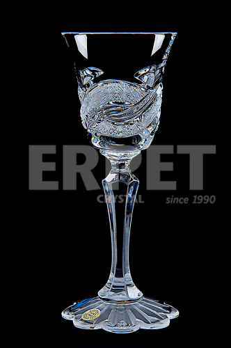 Luxury cut crystal liqueur glasses - set of 2pcs