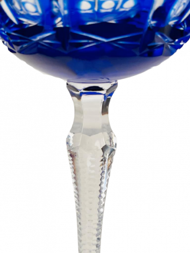 Color-cut crystal  wine glasses - set of 2pcs - Height 21cm/190ml