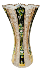 Gold-crystal cut crystal vase - Height 30cm
