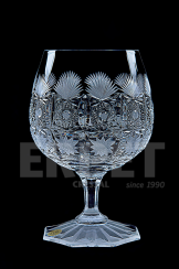 Cut crystal brandy glasses - set of 2pcs
