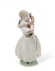 My Sweet Little Puppy Girl Figurine
