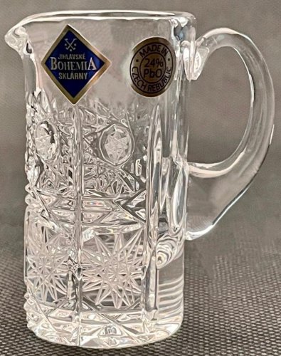 Cut crystal pitcher - miniature - Height 7cm