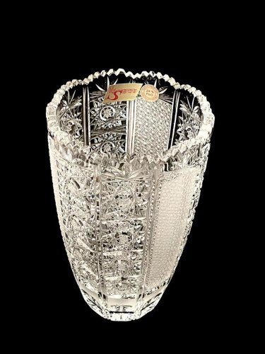Jarrón de cristal tallado - Altura 25cm
