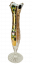 Jarrón de cristal tallado dorado - Altura 23cm