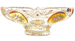 Broušená pozlacená mísa - Výška 13cm / Průměr 35cm