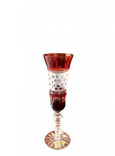 Color-cut crystal champagne glass - 1pc - Height 24cm/155ml