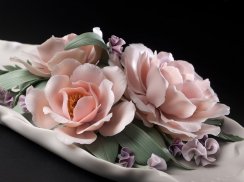 Tray with Peonies Tray
