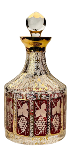 Barevně dekorovaná lištovaná karafa - Výška 23cm/1000ml
