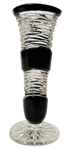 Barevná broušená váza - Výška 18cm