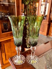 Color-cut crystal champagne glasses - set of 2pcs - Height 20cm/190ml
