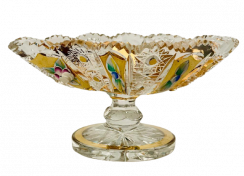 Cut crystal footed bowl - Height 6cm