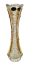 Jarrón de cristal tallado dorado - Altura 25cm