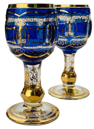 Copa de licor panelada - juego de 2 piezas - Altura 13cm/90ml