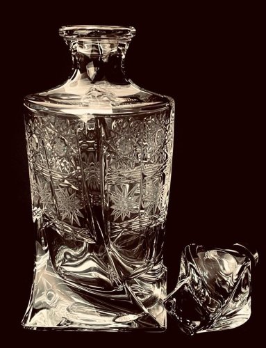 カットクリスタルカラフェ - 高さ25cm/500ml