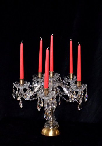 Crystal candleholder 1740-6-PT with Swarovski trimmings
