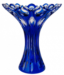 Barevná broušená váza - Výška 30cm