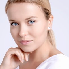 Náušnice Amore, srdce s českým křišťálem Preciosa
