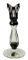 Broušený barevný svícen - Výška 18cm