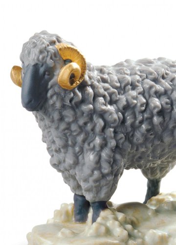 The Ram Figurine. Golden Lustre