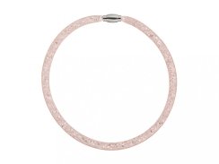 Náhrdelník z chirurgické oceli Scarlette s českým křišťálem Preciosa - broskvový