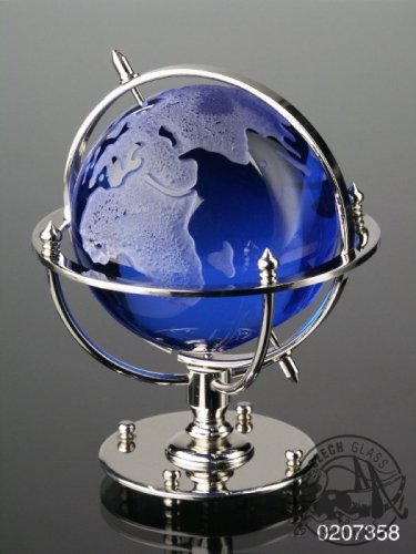 Crystal globe 7cm - nautical